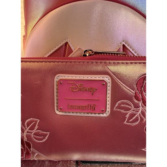 NWT Exclusive Loungefly Disney Sleeping Beauty Shiny Series Backpack & Wallet main image 12